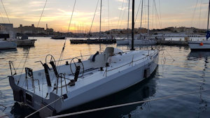 moored at sunset